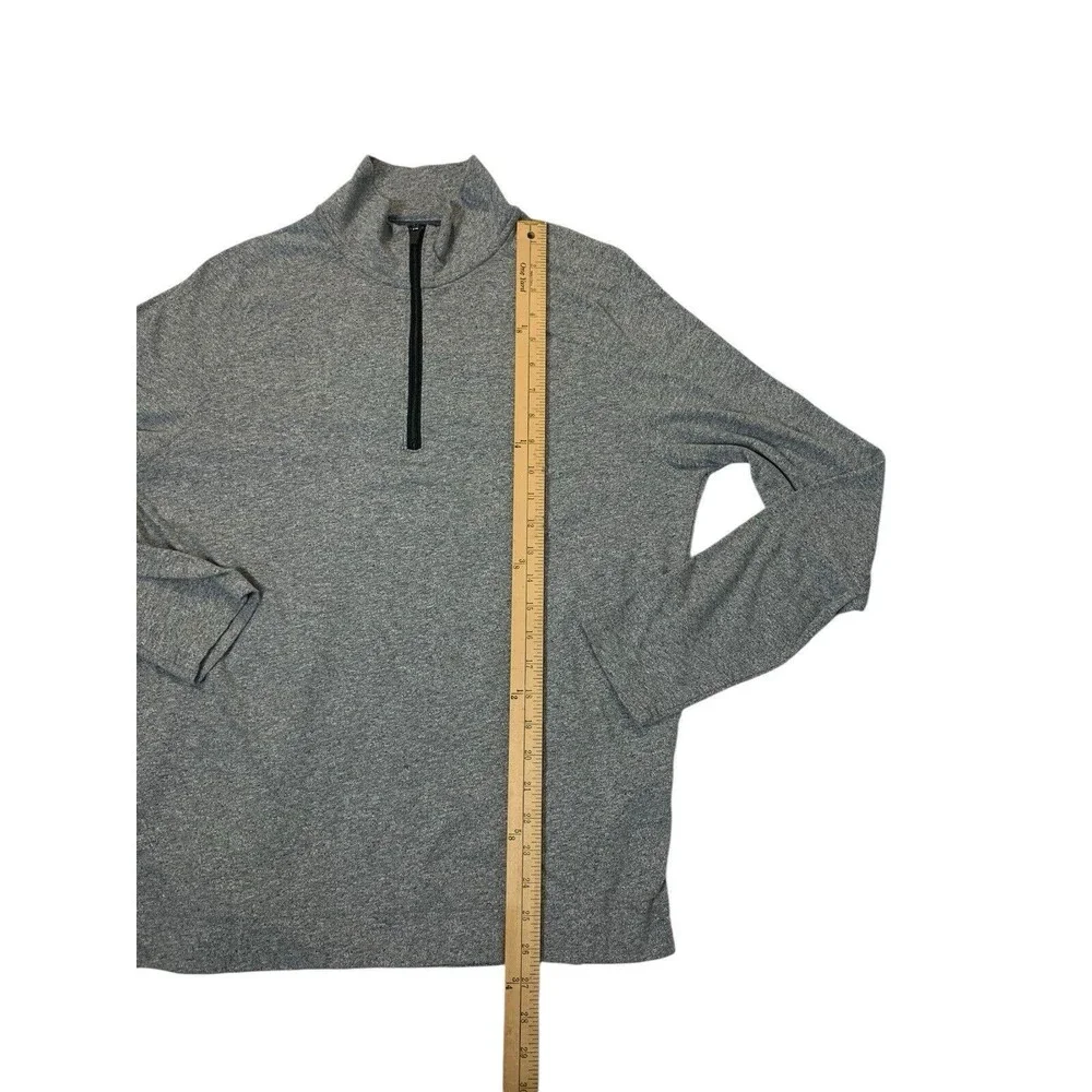 Banana Republic 1/4 Zip Long Sleeve Pullover Men's Size Medium Gray Quick Dry